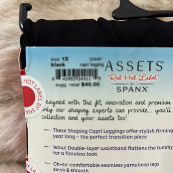 Spanx seamless leggings carpi 1x black - Picture 3 of 4